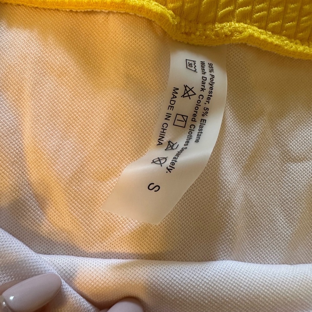 Vibrant Yellow Textured Bikini Set - Picture 2 of 5